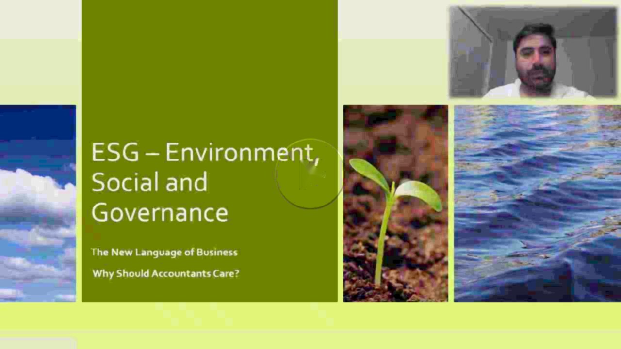 Title slide: ESG - Environment, Social and Governance